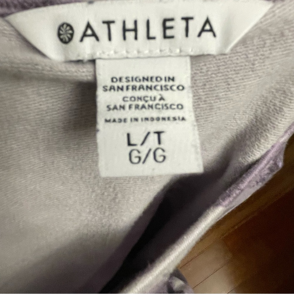 Athleta Balance Floral Print Pullover Sweatshirt Size Large - Picture 4 of 7